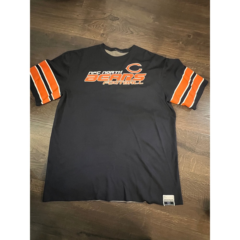Chicago Bears NFC North Football Shirt Mens Navy Blue Short Sleeve Tee XL